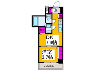 ｸﾛｰﾊﾞｰ･ﾚｼﾞﾃﾞﾝｽNakamozuの物件間取画像